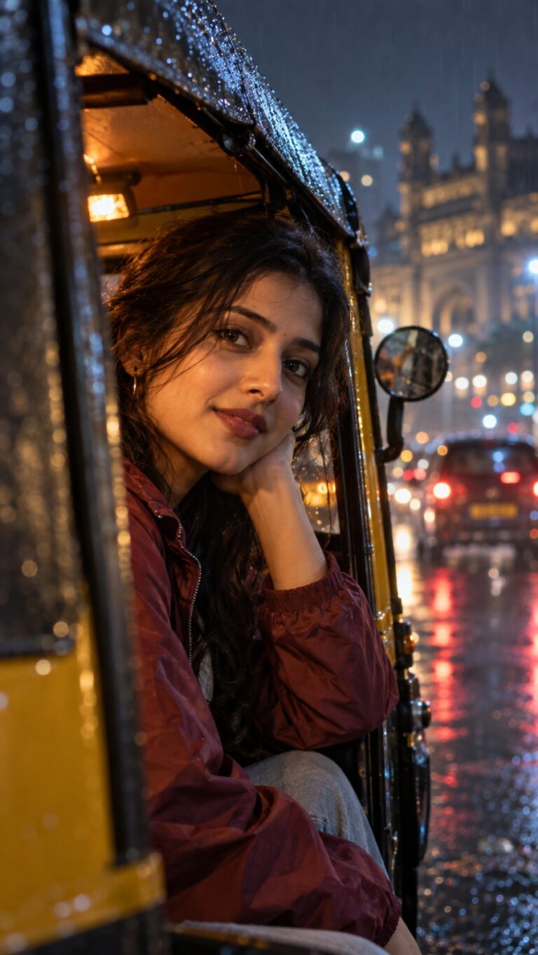 AI-generated fictional portrait demonstrating the Midnight auto-rickshaw look