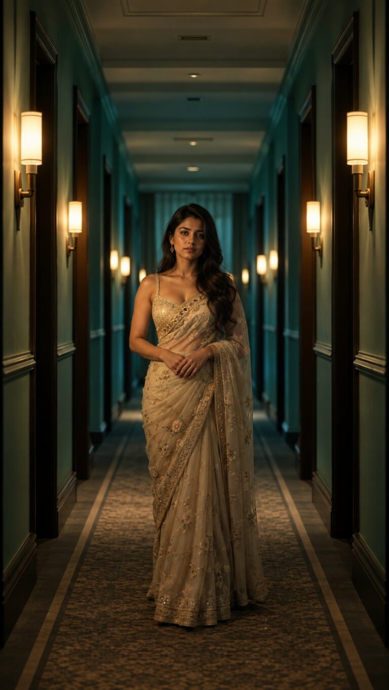AI-generated fictional portrait demonstrating the The corridor reveal look